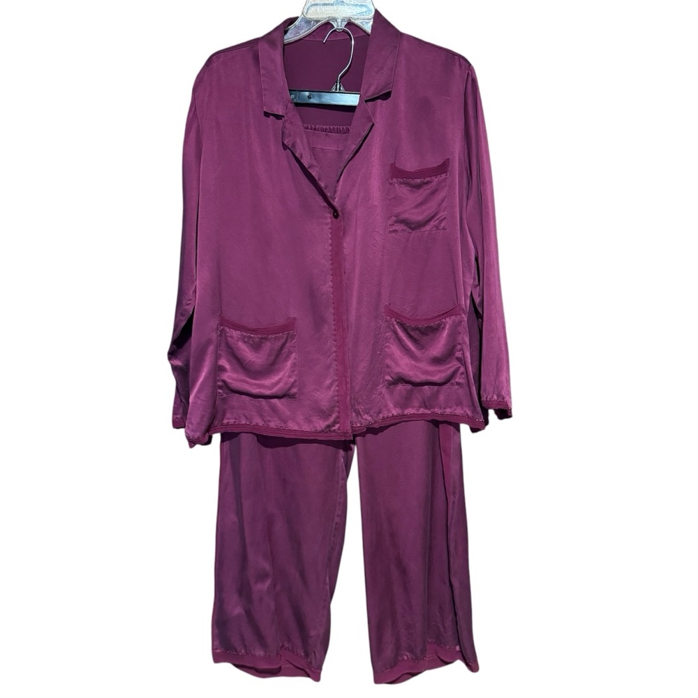 WinterSilks 100% Genuine Silk Vintage Pajamas Large